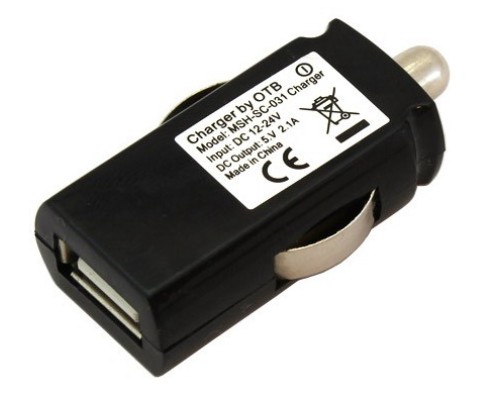 Mini chargeur USB allume-cigare pour iPhone - batterie appareil photo