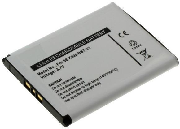 Batterie de rechange haute puissance compatible avec Sony Ericsson BST-33 C901i C903i K800i K810i W205i W595i W880i W960i