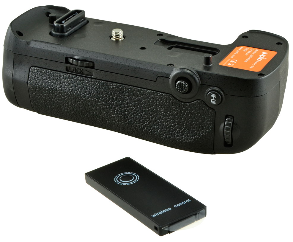 PATONA 1493 Poignée dalimentation pour Nikon MB-D18 pour D850 avec télécommande IR Compartiment à Piles pour 1x EN-EL15 ou EN-EL18A et 8X AA 