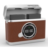 Platinum retro dual chargeur USB-C avec boîtier de rangement pour Canon LP-E17